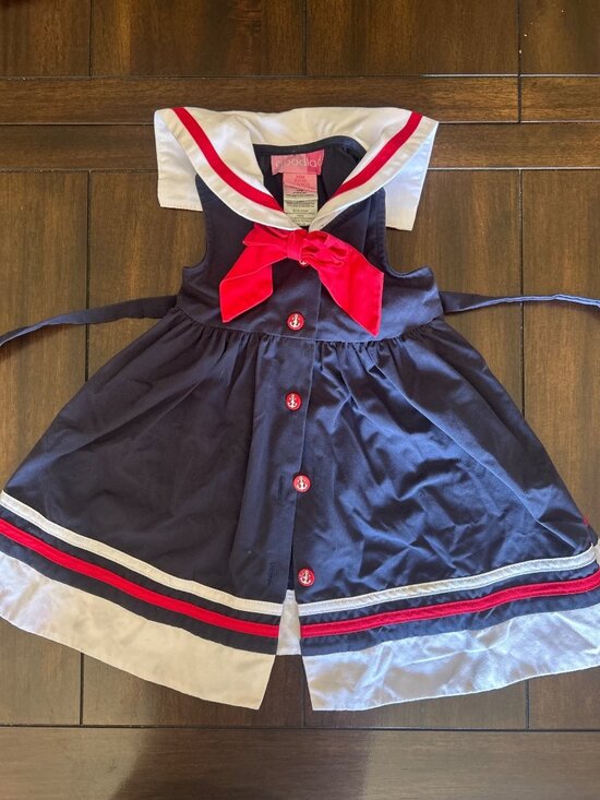 Goodlad Other - Goodlad Toddler Girls Nautical Sailor Dress Navy/Red/White 24M Vintage-Inspired